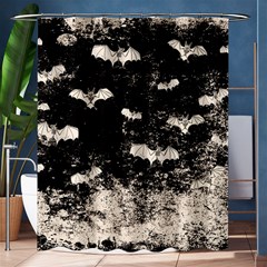 Vintage Halloween Bat Pattern Shower Curtain 60  X 72  (medium)  by Valentinaart