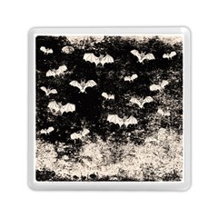 Vintage Halloween Bat Pattern Memory Card Reader (square)  by Valentinaart