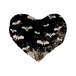 Vintage Halloween Bat pattern Standard 16  Premium Heart Shape Cushions Front