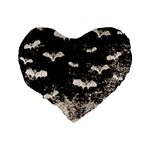 Vintage Halloween Bat pattern Standard 16  Premium Heart Shape Cushions Back