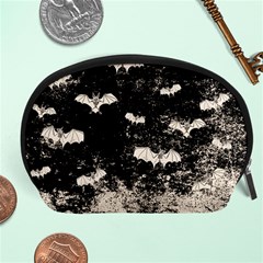 Vintage Halloween Bat Pattern Accessory Pouches (large)  by Valentinaart