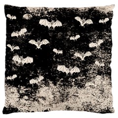 Vintage Halloween Bat Pattern Large Flano Cushion Case (one Side) by Valentinaart