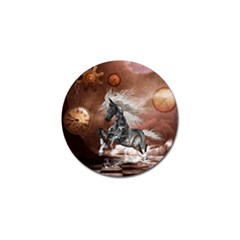 Steampunk, Awesome Steampunk Horse With Clocks And Gears In Silver Golf Ball Marker (4 Pack) by FantasyWorld7