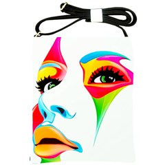 Colourful Art Face Shoulder Sling Bags