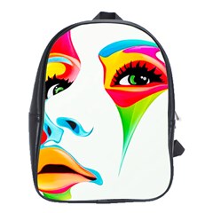 Colourful Art Face School Bag (xl)