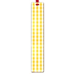 Pale Pumpkin Orange And White Halloween Gingham Check Large Book Marks by PodArtist