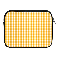 Pale Pumpkin Orange And White Halloween Gingham Check Apple Ipad 2/3/4 Zipper Cases by PodArtist