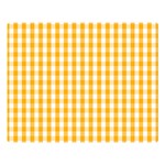 Pale Pumpkin Orange and White Halloween Gingham Check Double Sided Flano Blanket (Large)  Blanket Back