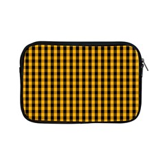 Pale Pumpkin Orange And Black Halloween Gingham Check Apple Ipad Mini Zipper Cases by PodArtist