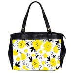 Yellow Flowers Oversize Office Handbag (Two Sides) Front