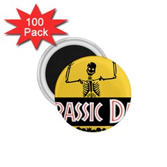 Jurassic Dad Dinosaur Skeleton Funny Birthday Gift 1 75  Magnets (100 Pack)  by PodArtist