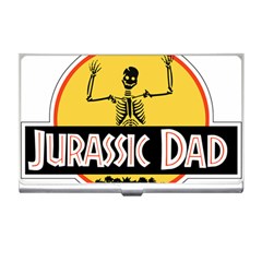 Jurassic Dad Dinosaur Skeleton Funny Birthday Gift Business Card Holders by PodArtist