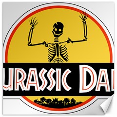 Jurassic Dad Dinosaur Skeleton Funny Birthday Gift Canvas 16  X 16   by PodArtist