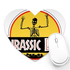 Jurassic Dad Dinosaur Skeleton Funny Birthday Gift Heart Mousepads by PodArtist