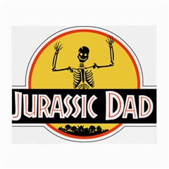 Jurassic Dad Dinosaur Skeleton Funny Birthday Gift Small Glasses Cloth (2-side) by PodArtist