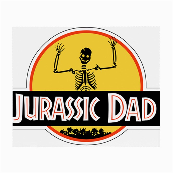 Jurassic Dad Dinosaur Skeleton Funny Birthday Gift Small Glasses Cloth (2-Side)