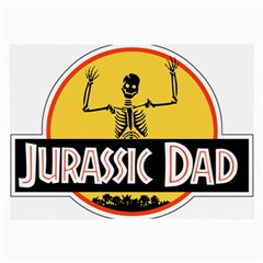 Jurassic Dad Dinosaur Skeleton Funny Birthday Gift Large Glasses Cloth by PodArtist