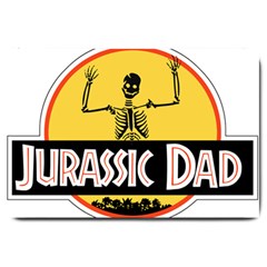 Jurassic Dad Dinosaur Skeleton Funny Birthday Gift Large Doormat  by PodArtist