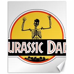 Jurassic Dad Dinosaur Skeleton Funny Birthday Gift Canvas 11  X 14   by PodArtist