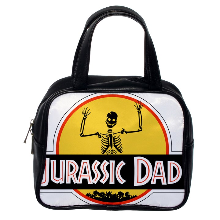 Jurassic Dad Dinosaur Skeleton Funny Birthday Gift Classic Handbags (One Side)