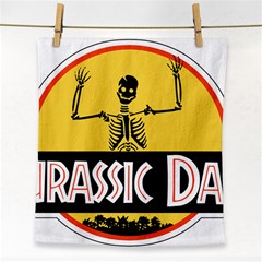 Jurassic Dad Dinosaur Skeleton Funny Birthday Gift Face Towel by PodArtist