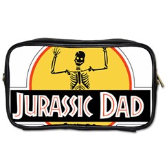 Jurassic Dad Dinosaur Skeleton Funny Birthday Gift Toiletries Bags by PodArtist