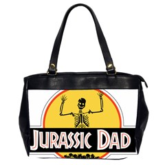 Jurassic Dad Dinosaur Skeleton Funny Birthday Gift Office Handbags (2 Sides)  by PodArtist