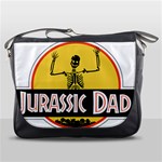 Jurassic Dad Dinosaur Skeleton Funny Birthday Gift Messenger Bags Front