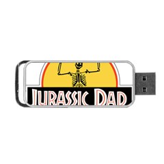 Jurassic Dad Dinosaur Skeleton Funny Birthday Gift Portable Usb Flash (two Sides) by PodArtist