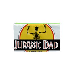 Jurassic Dad Dinosaur Skeleton Funny Birthday Gift Cosmetic Bag (xs) by PodArtist