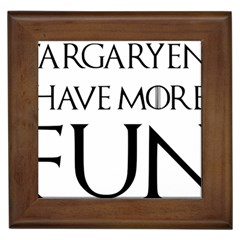  Targaryens Have More Fun - Blondes Have More Fun Black Framed Tiles by PodArtist