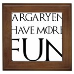  Targaryens Have More Fun - Blondes Have More Fun BLACK Framed Tiles Front