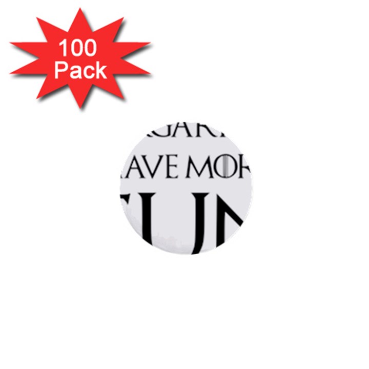  Targaryens Have More Fun - Blondes Have More Fun BLACK 1  Mini Buttons (100 pack) 