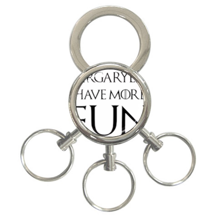  Targaryens Have More Fun - Blondes Have More Fun BLACK 3-Ring Key Chains