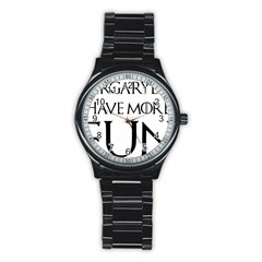  Targaryens Have More Fun - Blondes Have More Fun Black Stainless Steel Round Watch by PodArtist