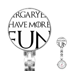  Targaryens Have More Fun - Blondes Have More Fun Black Stainless Steel Nurses Watch