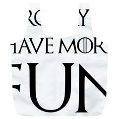  Targaryens Have More Fun - Blondes Have More Fun Black Full Print Recycle Bags (l)  by PodArtist