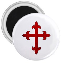 Crusader Cross 3  Magnets by Valentinaart