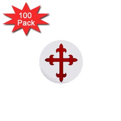 Crusader Cross 1  Mini Buttons (100 Pack)  by Valentinaart