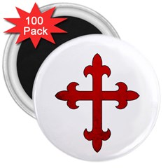 Crusader Cross 3  Magnets (100 Pack) by Valentinaart