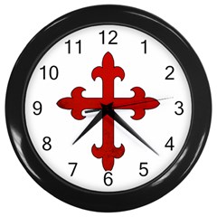 Crusader Cross Wall Clocks (black) by Valentinaart