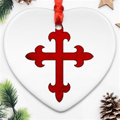 Crusader Cross Heart Ornament (two Sides) by Valentinaart