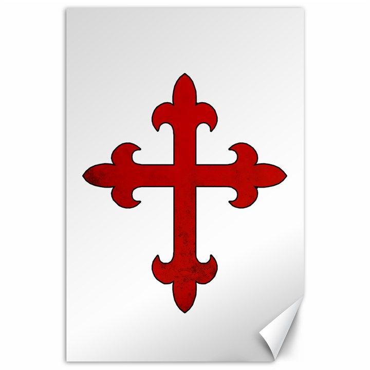 Crusader Cross Canvas 24  x 36 