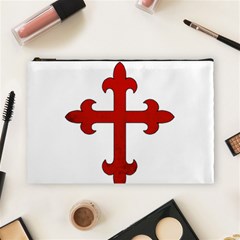 Crusader Cross Cosmetic Bag (large)  by Valentinaart