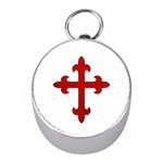 Crusader Cross Mini Silver Compasses Front