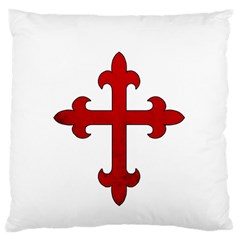 Crusader Cross Standard Flano Cushion Case (one Side) by Valentinaart