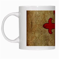 Crusader Cross White Mugs