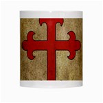 Crusader Cross White Mugs Center