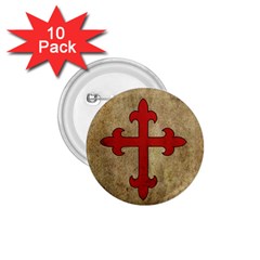 Crusader Cross 1 75  Buttons (10 Pack) by Valentinaart