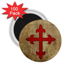 Crusader Cross 2 25  Magnets (100 Pack)  by Valentinaart